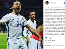 Publicação de Marcelo Díaz depois da derrota na final. Instagram