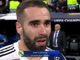 Carvajal très affecté. Capture/Movistar