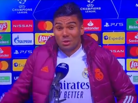 Casemiro spoke about the last minute draw Real Madrid got. Screenshot/MovistarLIgaCampeones