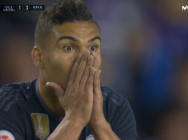 Casemiro foi expulso. Captura/MovistarPartidazo