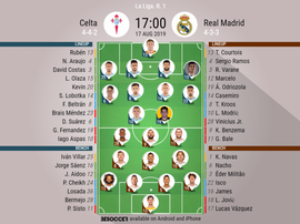 Celta v Real Madrid, La Liga 2019/20, matchday 1, 17/8/2019 - official line.ups. BESOCCER