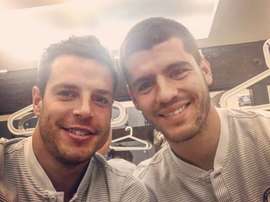 Morata já se treina no Chelsea. Twitter/ClassicMorata
