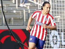 La mexicana anotó el tanto de la victoria. Twitter/AtletiFemenino