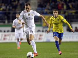 Cheryshev, durante el partido ante el Cádiz. Twitter