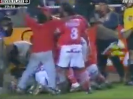 Cienciano ganó a River en la Copa Sudamericana de 2003. Captura/FoxSports