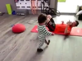 O rigoroso personal trainer de Messi. Instagram/LeoMessi