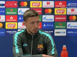 Lenglet spoke about Slavia Prague. Captura/BarcaTV