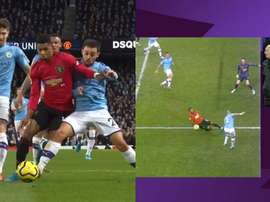 El derbi de Mánchester no estuvo exento de polémica. DAZN