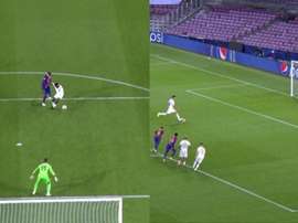 Piqué was sent off. Screenshot/Movistar+