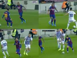 Óscar Plano tuvo la reacción más sincera del primer tiempo. beINSports