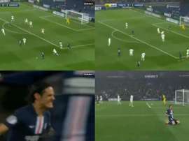 Cavani ha segnato il goal del pareggio. Canal+