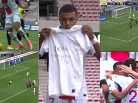 Mbappé fue el claro protagonista del primer tiempo. Movistar+/beINSports/Canal+