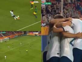 Sutil pero efectivo, directo a la escuadra. GOL