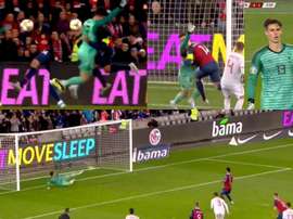 Kepa a concédé un penalty difficile à justifier. TVE