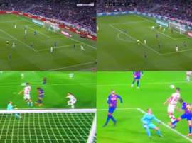 Budimir saltó y cabeceó el 4-2. beINSports