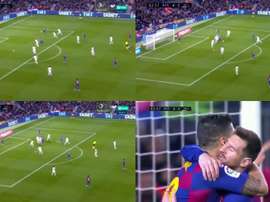 Messi recibió de Suárez el gol de su 'hat trick'. Movistar+