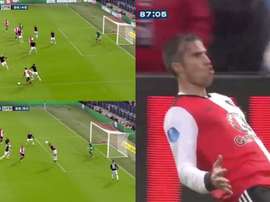Robin Van Persie a sauvé la Fey. Twitter/Goal