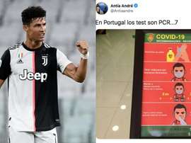 Em Portugal, Cristiano te ensina a se proteger contra o coronavírus. AFP