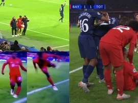 Coman se lesiona sozinho e preocupa. Captura/MovistarLigaDeCampeones