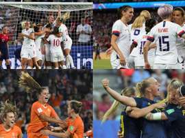 Estas son las cuatro semifinalistas de Francia 2019. EFE/AFP