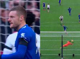 Vardy a manqué son penalty. Twitter/Casadelfutbol