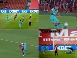 Arturo Vidal, Barca's first post-pandemic scorer. Screenshot/Movistar/LaLiga