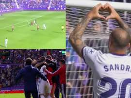 Sandró se reencontró con el gol ante el Mallorca. Capturas/MovistarLaLiga