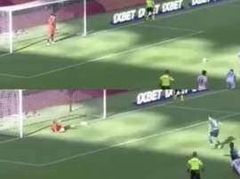 Lautaro Martinez missed a penalty for Inter. Capturas/MovistarLigaDeCampeones