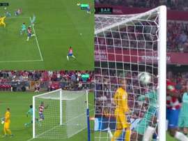 O Granada precisou de 64 segundos para abrir o placar contra o Barça. Movistar+