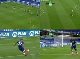 La double erreur de Mendy qui a permis à Pulisic d'aller marquer. DAZN