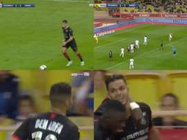 Ben Arfa anotó un golazo cuando el Mónaco estaba con diez. Captura/BeINSports
