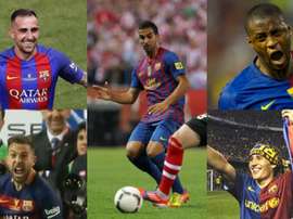 Montage des derniers héros du Barça en finales de Coupe. EFE/AFP/FCBarcelona