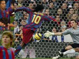 Ronaldinho brilhou no Bernabéu. EFE/CapturasTV