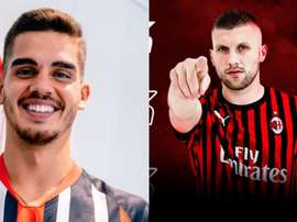Milan y y Eintracht cierran el trueque André Silva-Rebic. Collage/ACMilan/Eintracht