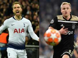 Madrid vise Eriksen et Van de Beek. AFP