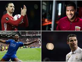 Collage de Cristiano Ronaldo, Hulk, Ibrahimovic et Morgan. BeSoccer