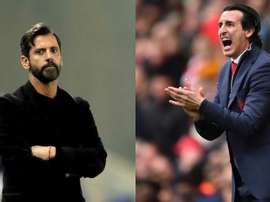 Quique est devant Emery. Montage/BeSoccer