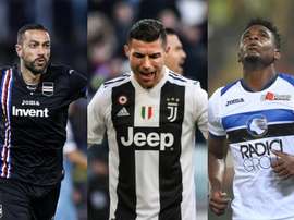 abio Quagliarella, Cristiano Ronaldo et Duván Zapata. AFP/EFE
