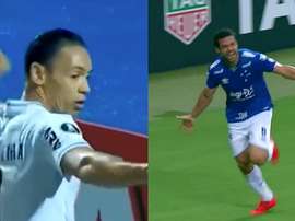 Fred y Ricardo Oliveira marcaron en esta noche de Libertadores. Captura/FOXSports