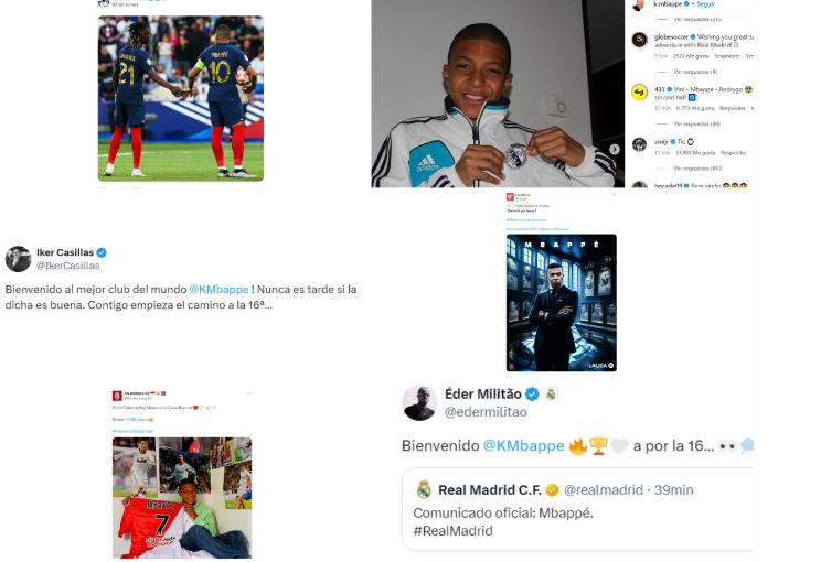 Las reacciones al fichaje de Mbappé por el Madrid: "Emocionado por verte iluminar el Bernabéu"