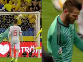 De Gea, de mão milagrosa a sair lesionado. Captura7TVE