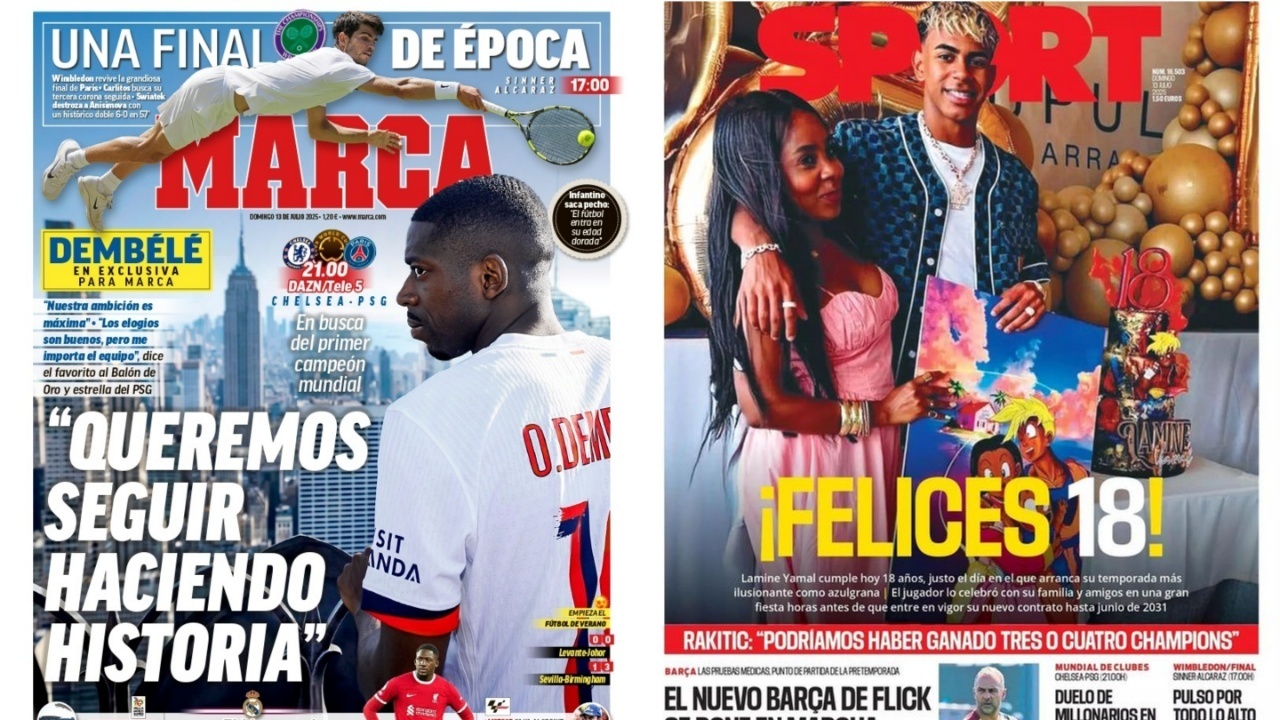 Portadas de la prensa deportiva del 13-07-25