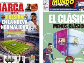 As capas da imprensa esportiva. MD/Marca