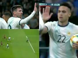 Lautaro a réduit la marque. Capture/TyCsSports