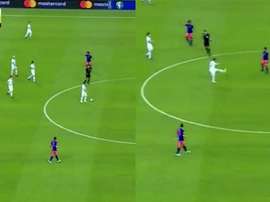 Messi a continué l'action. Capture/DAZN