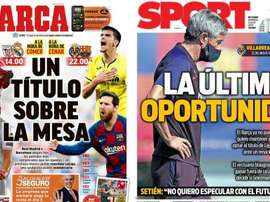 Les Unes des journaux sportifs en Espagne du 5 juillet. Marca/Sport