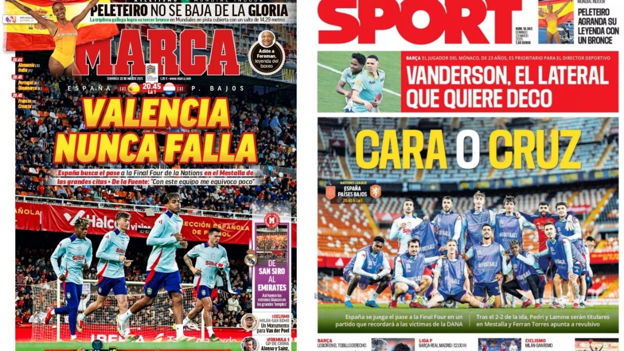 Portadas de la prensa deportiva del 23-03-25