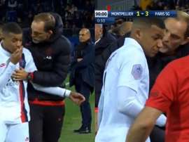 Tensão entre Mbappé e Tuchel por uma substituição. Captura