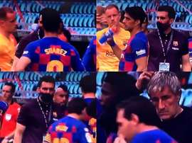 O desprezo de Messi a Eder Sarabia em Balaídos. Captura/Movistar