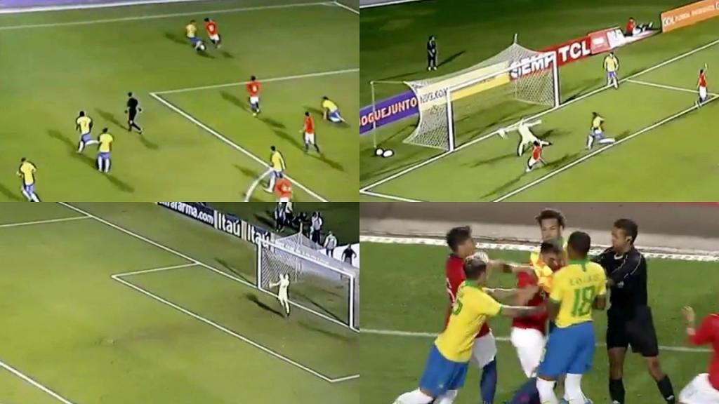 Chile y Brasil protagonizaron una fuerte pelea en amistoso Sub 23 Chile y Brasil protagonizaron una fuerte pelea en amistoso Sub 23